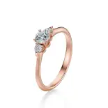 Pierścionek z różowego złota z diamentami AJPZ_086